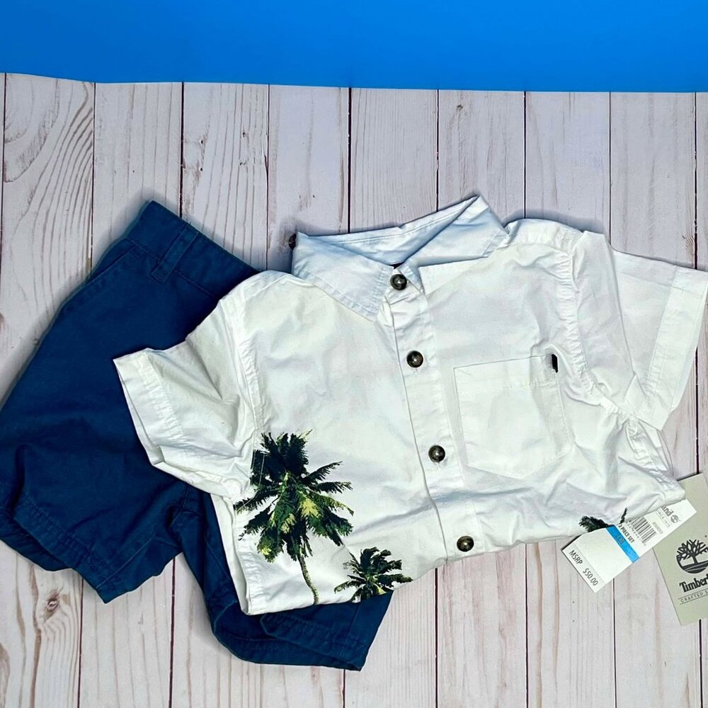 Timberland Button Down Short Set